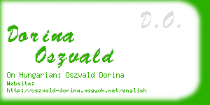 dorina oszvald business card